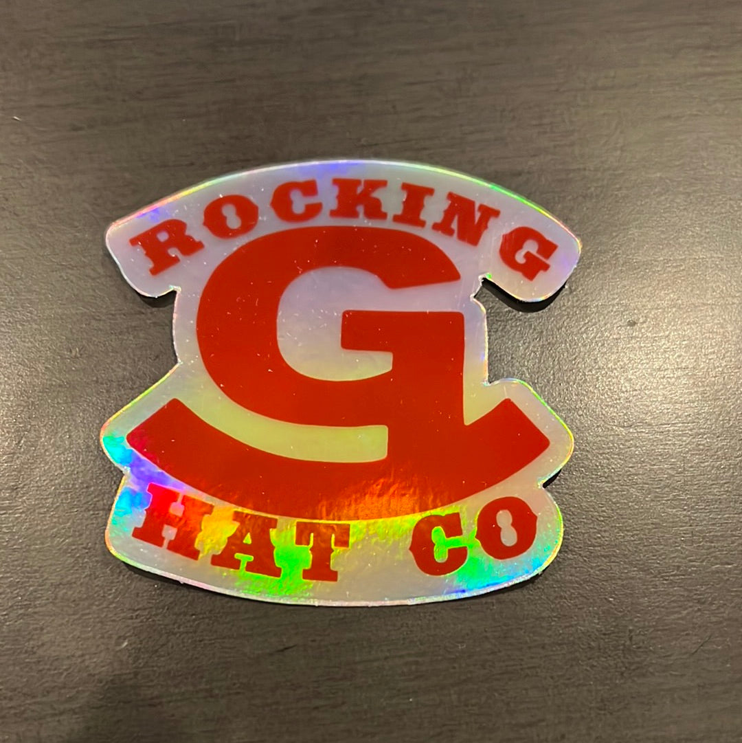 Red Holographic Decal – Rocking G Hat Co