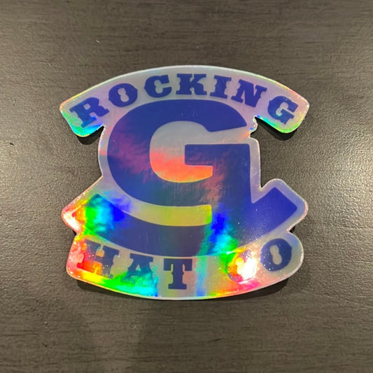 Blue Holographic Decal